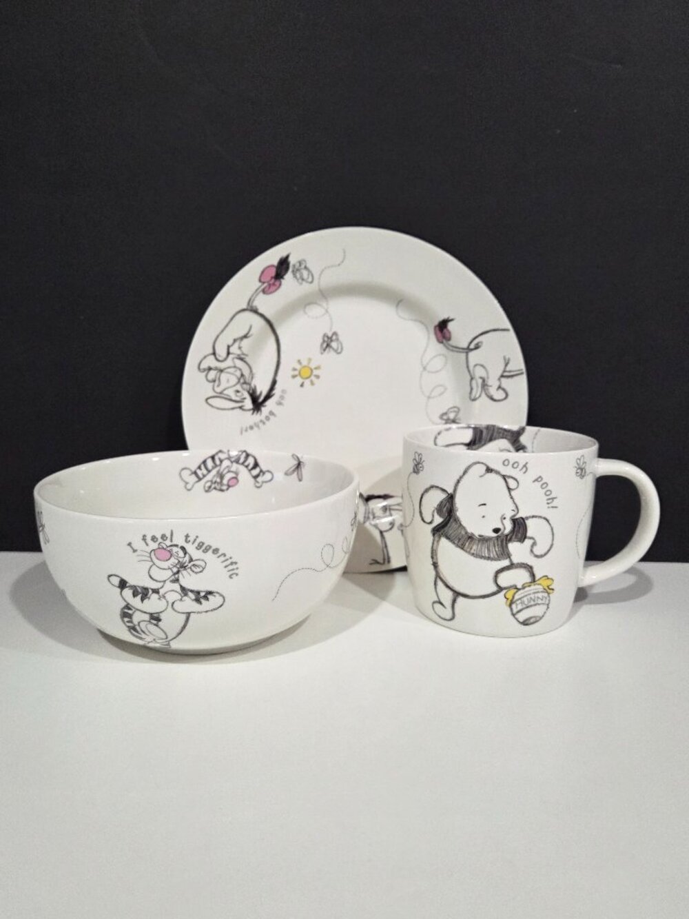 Disney Winnie the Pooh 3 piece breakfast set